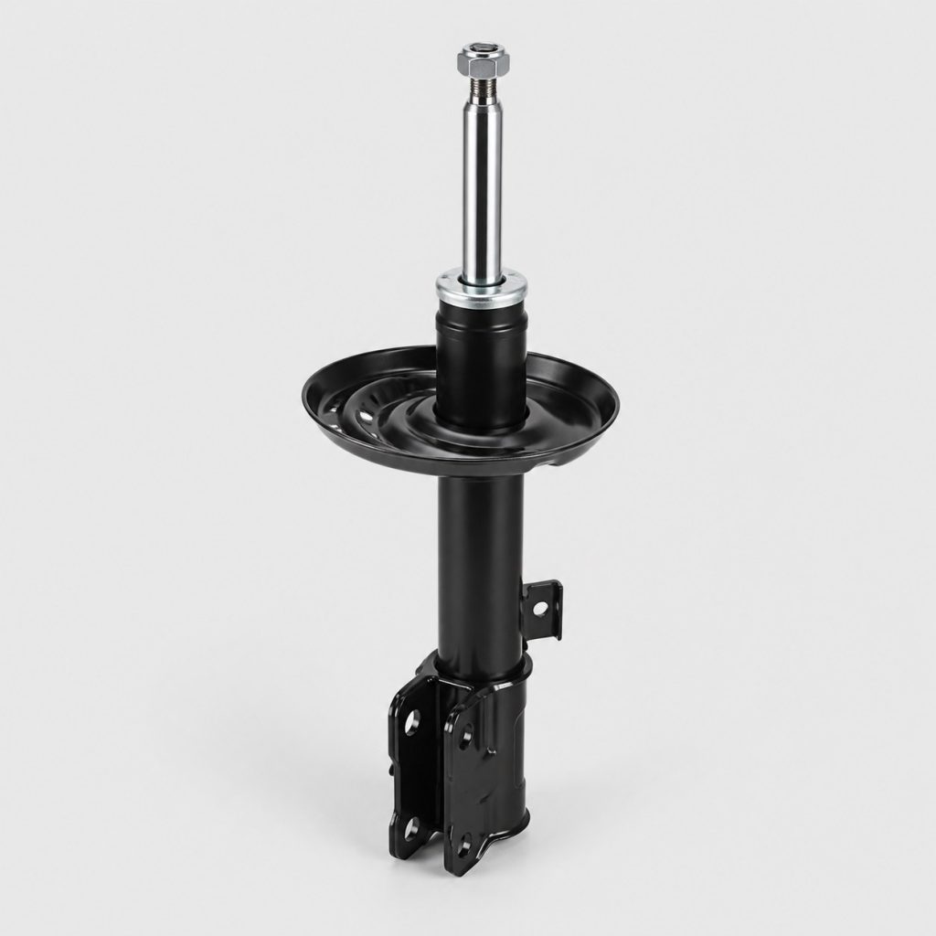 Amortisseur arrière hydraulique sur fond clair