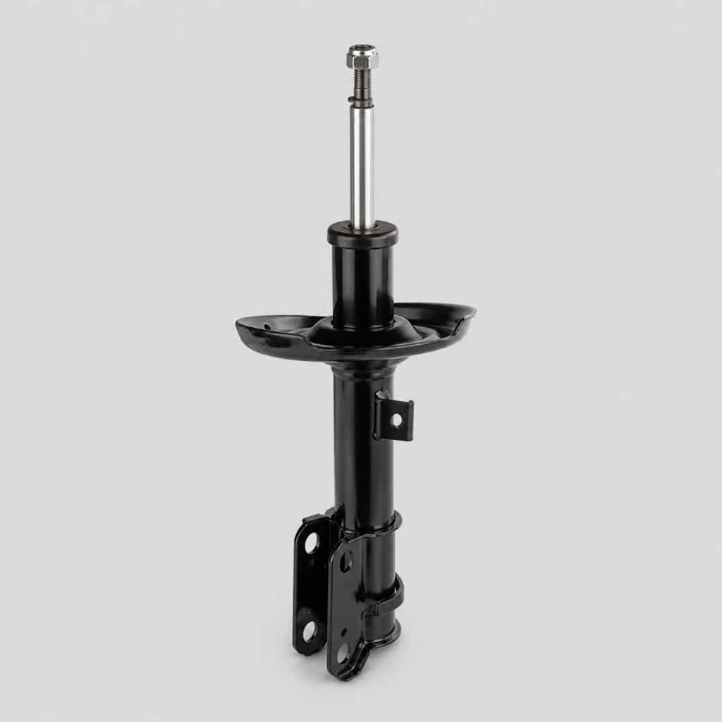Amortisseur arrière hydraulique sur fond clair