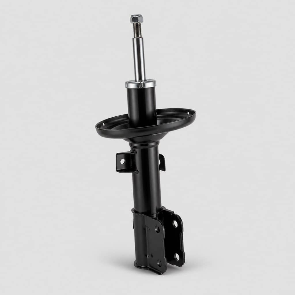 Amortisseur arrière hydraulique sur fond clair
