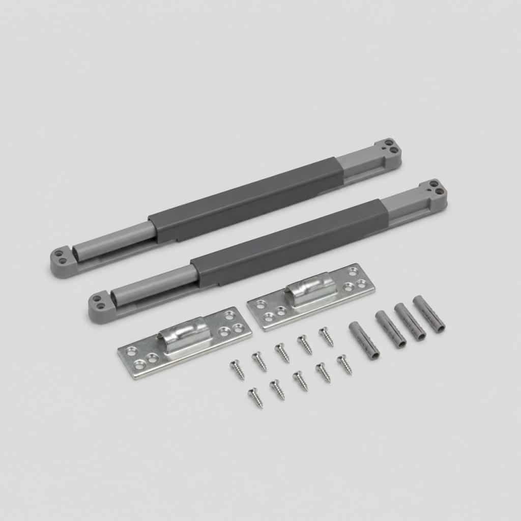 Kit d'amortisseur à friction pour porte coulissante sur fond clair
