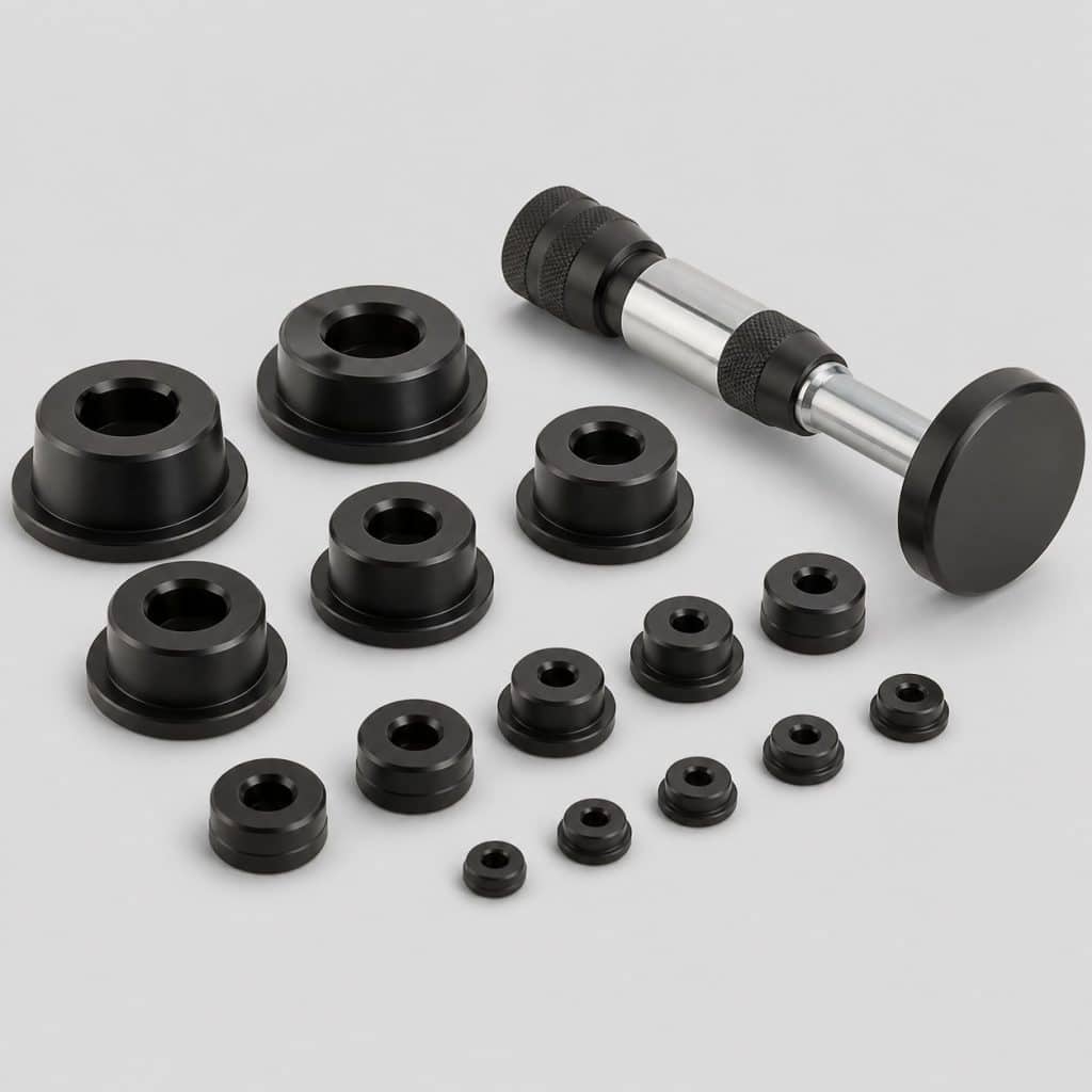 Jeu d'outils de pose pour joints spi sur fond clair