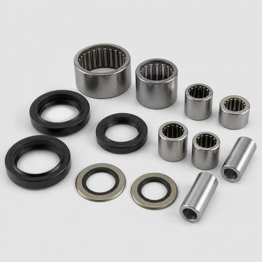 Kit de roulements et joints spy pour bras oscillant sur fond clair